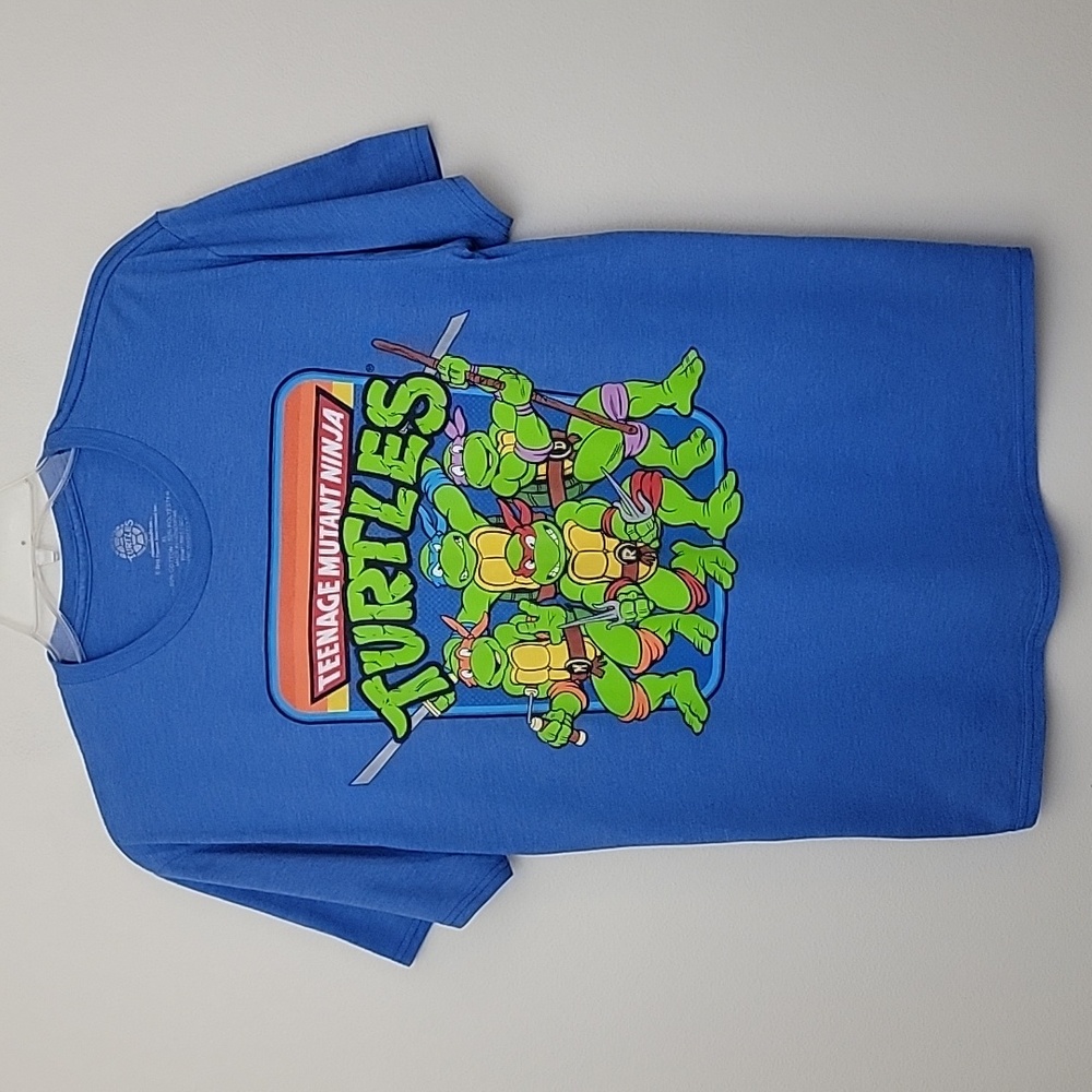 Turtles Teenage Mutant Ninja Blue Graphic Short Sleeve T-Shirt XL